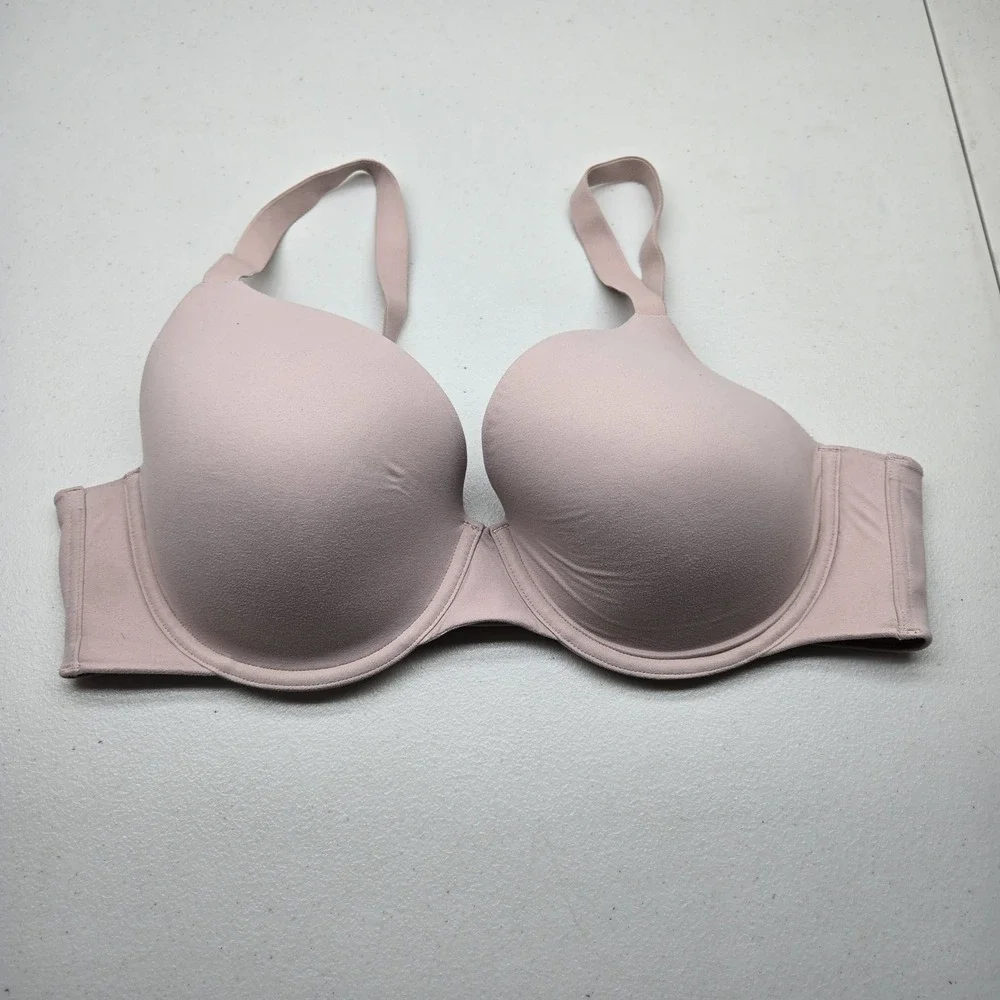 Soma Women Bra 40C Pink T Shirt Underwired Lightly Lined Smooth